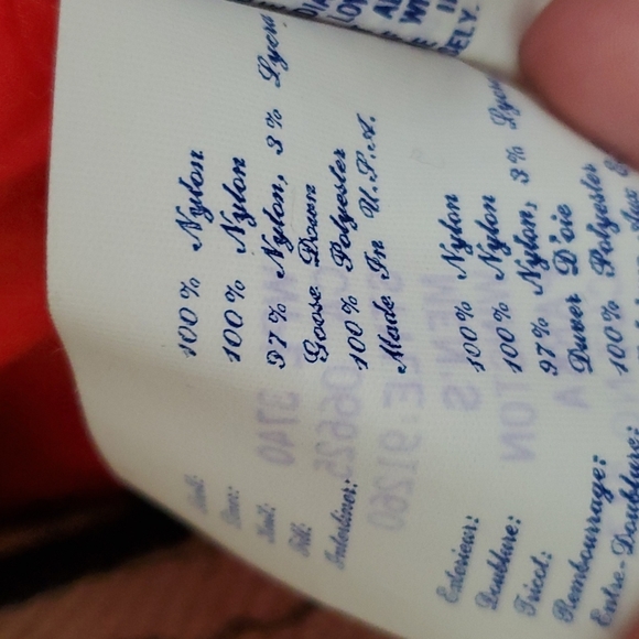 Vintage Red White and Blue Alpine Designs Goose Down Winston Parka Mens Size L - Picture 7 of 8